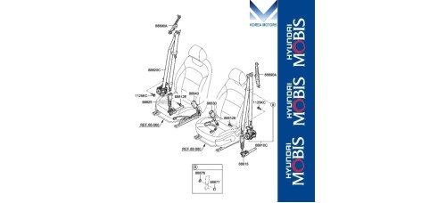 MOBIS FRONT SEATBELT FOR KIA NIRO 2016-19